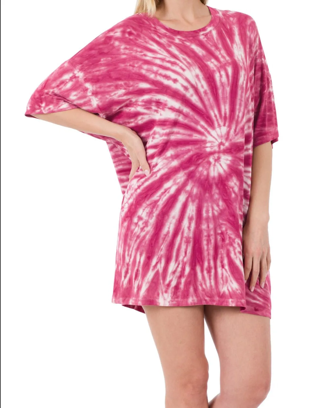 Zenana Oversized Tie Dye Shirts