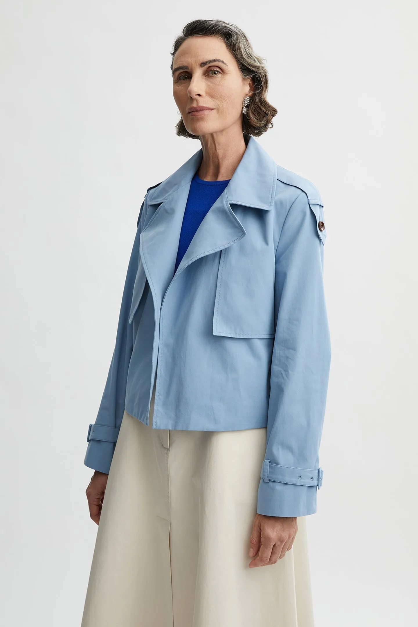 Zoe Cropped Trench