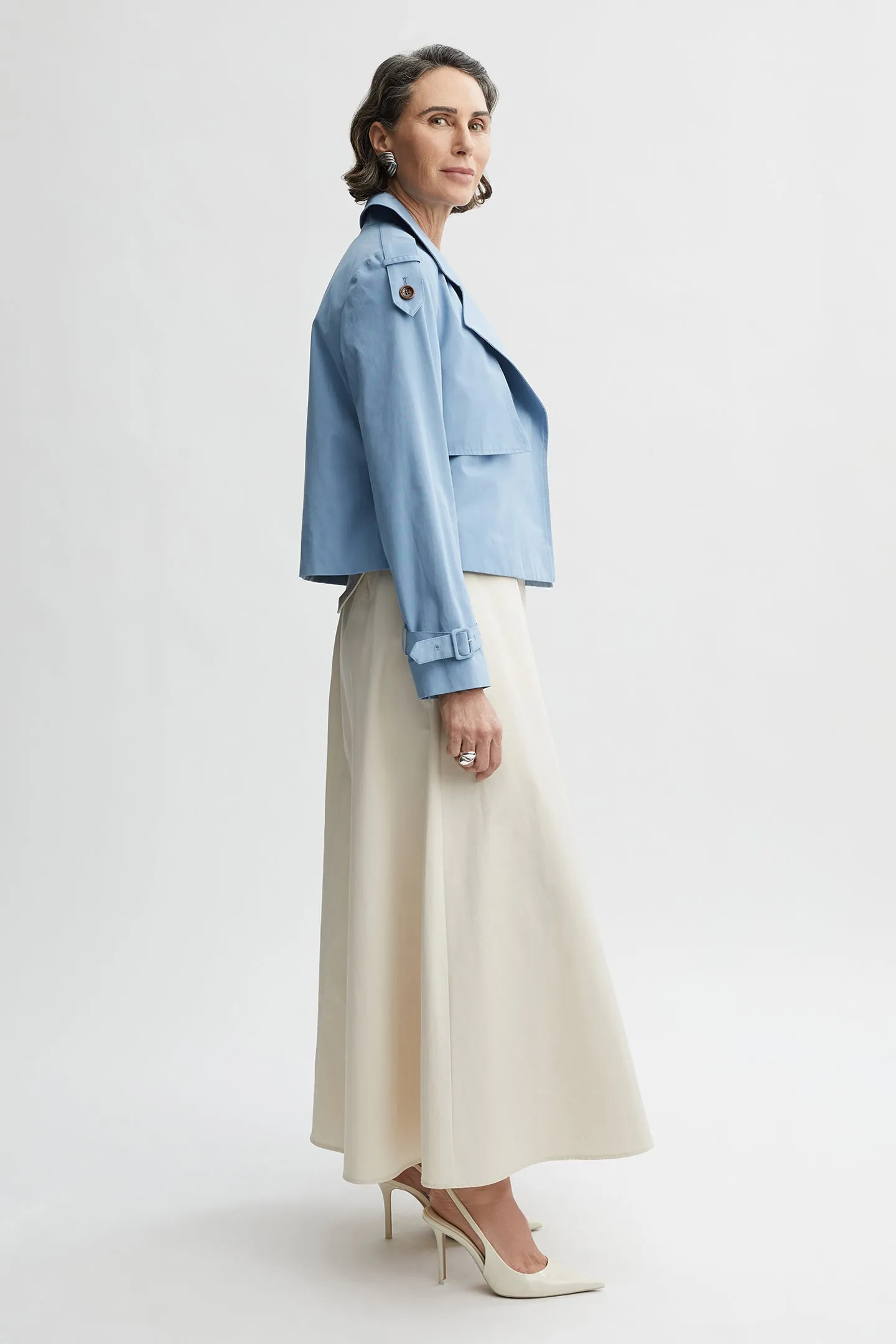 Zoe Cropped Trench